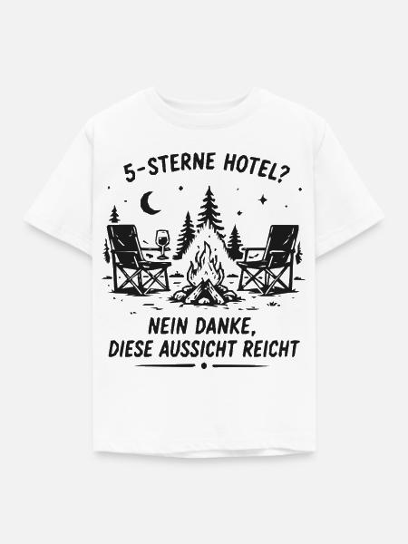 Lagerfeuerwitz: Diese Aussicht reicht - Kinder T-Shirt - Weiß