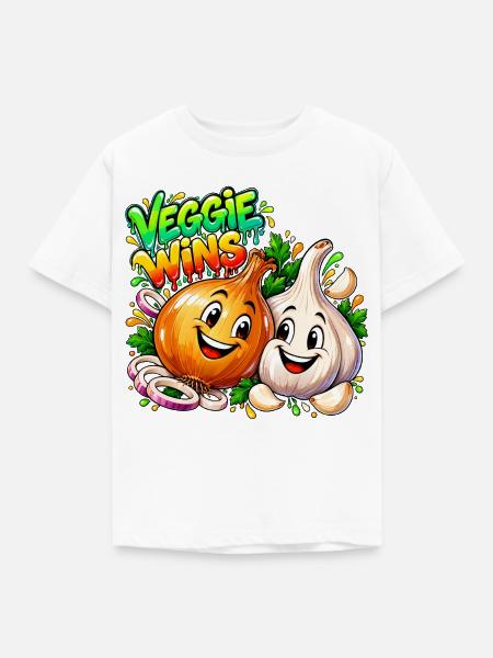 Gemüse gewinnt - Kinder T-Shirt - Weiß