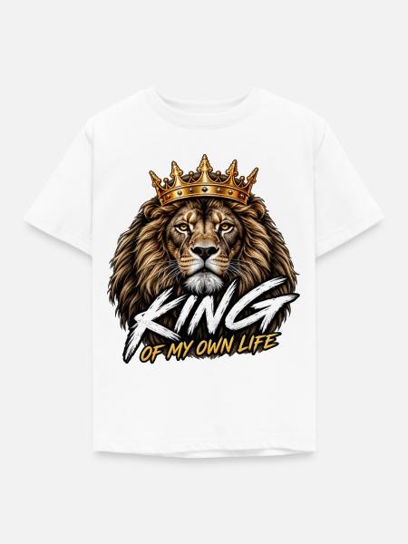 König meines eigenen Lebens - Kinder T-Shirt - Weiß