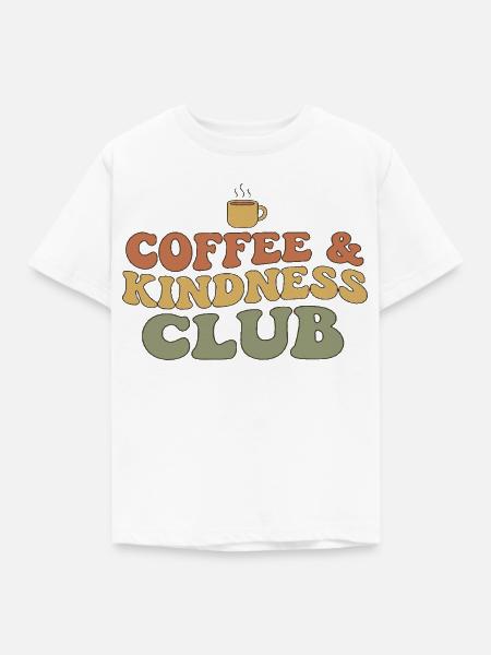 Kaffee & Freundlichkeit Club - Kinder T-Shirt - Weiß