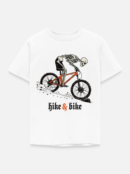 Hike nd bike - Kinder T-Shirt - Weiß