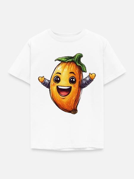 Fröhliche Banane - Kinder T-Shirt - Weiß