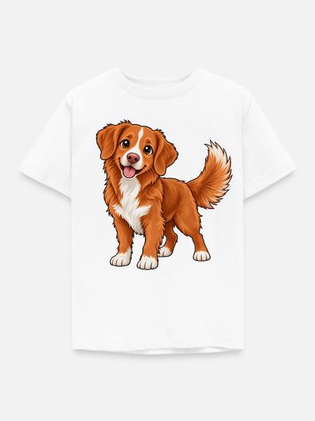 Nova Scotia Retriever Kawaii Style - Kinder T-Shirt - Weiß