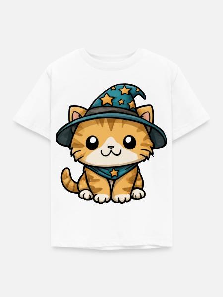 Katzenzauberer Kätzchen - Kinder T-Shirt - Weiß