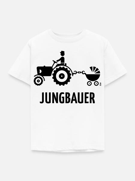Jungbauer (Bauer Trecker Kinderwagen Baby / B) - Kinder T-Shirt - Weiß