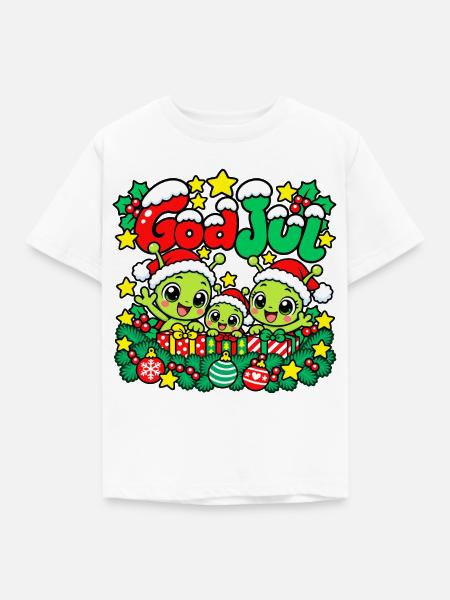 Frohe Weihnachten Aliens - Kinder T-Shirt - Weiß