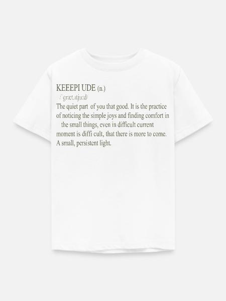 Stille Freude Typo-Definition - Kinder T-Shirt - Weiß