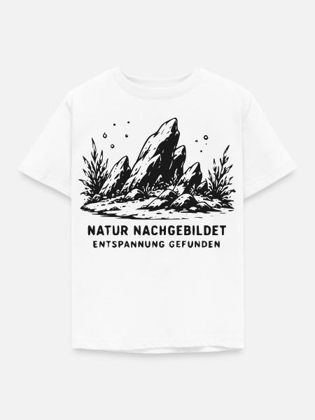 Naturnachgebildete Felslandschaft - Kinder T-Shirt - Weiß