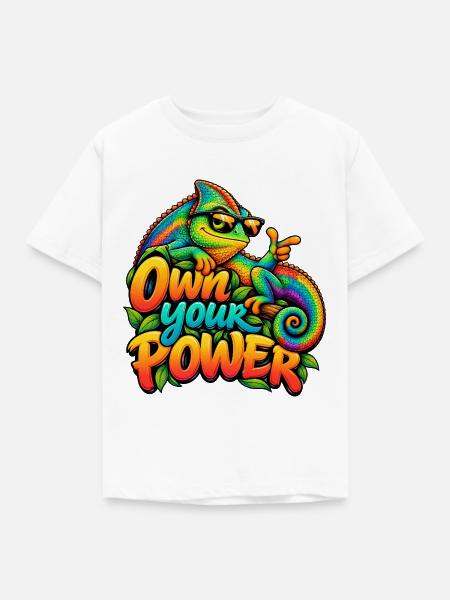 Chamäleon - Kinder T-Shirt - Weiß