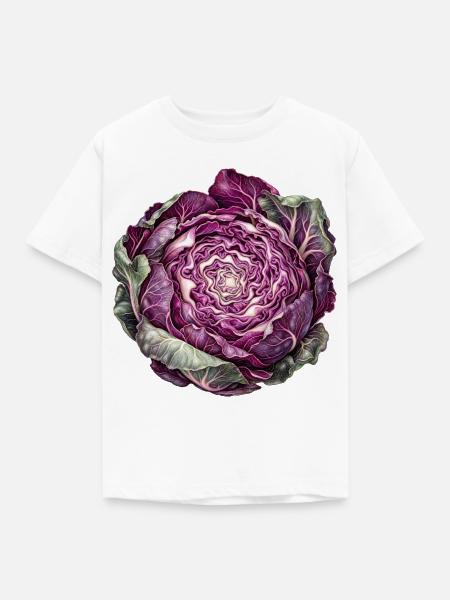 Rotkohl Rosette - Kinder T-Shirt - Weiß