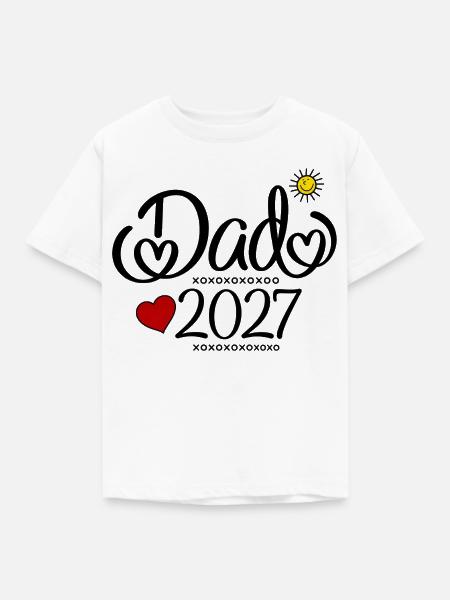 Dad 2027 - Geschenk für Väter - Kinder T-Shirt - Weiß
