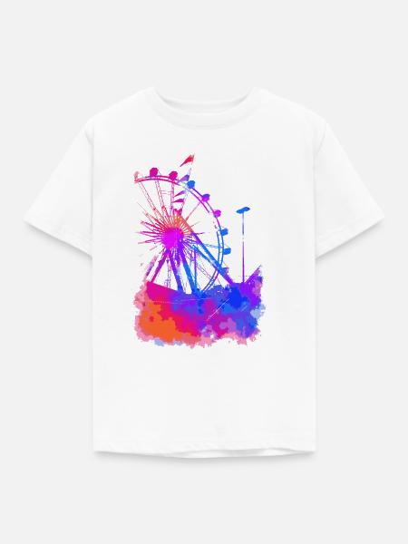 Riesenrad - Kinder T-Shirt - Weiß