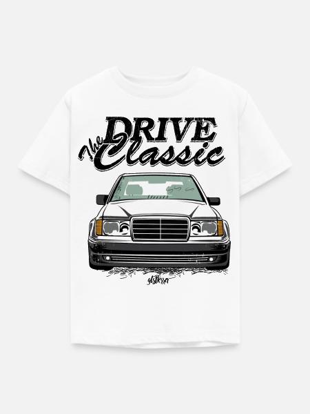W124 drive the classic - Kinder T-Shirt - Weiß