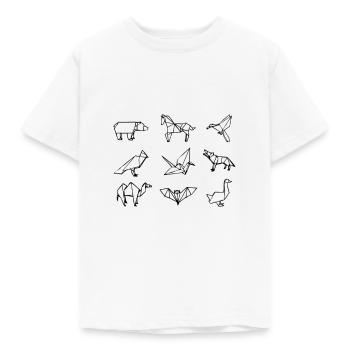 Animaux Origami Animaux - T-shirt Enfant - blanc - Devant - AI Model Kid Male (0cm)