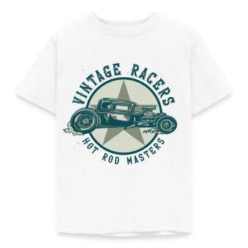 Hot Rod Masters - T-shirt barn - vit - Fram - AI Model Kid Male (0cm)