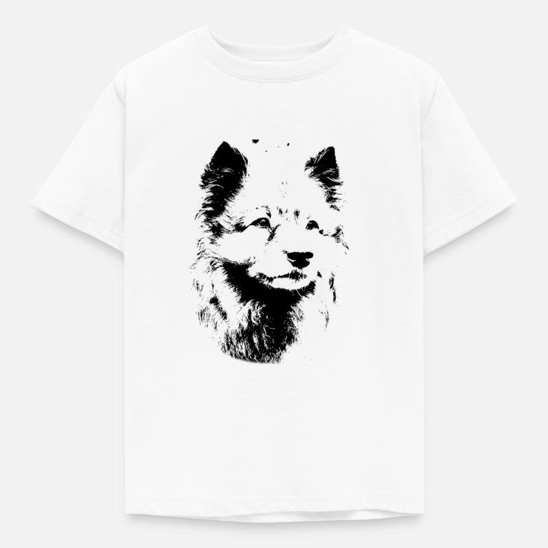 Wolfsspitz Hunderasse - Kinder T-Shirt - Weiß