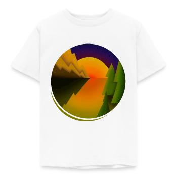 Sonnenuntergang - Kinder T-Shirt - Weiß - Vorne - AI Model Kid Male (0cm)