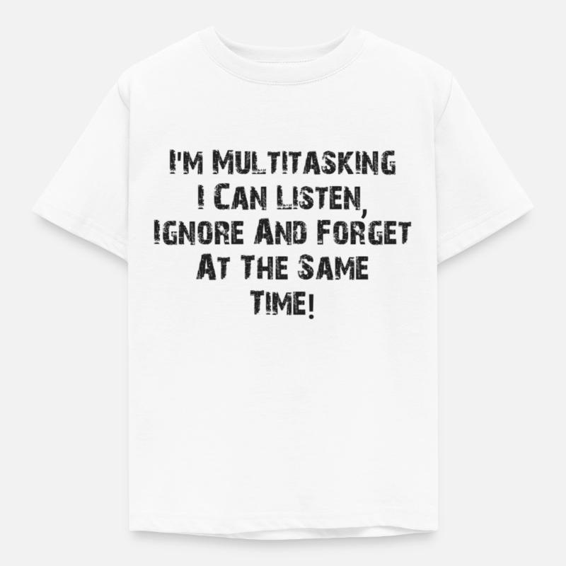 ADHD -Multitasking - Kids' T-Shirt - white