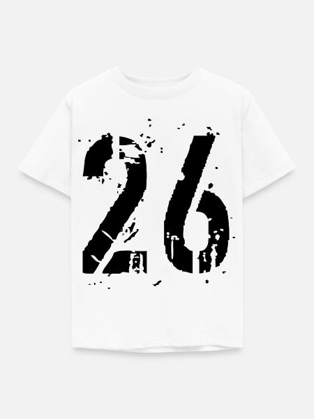 26 Nummer 26 - Kinder T-Shirt - Weiß