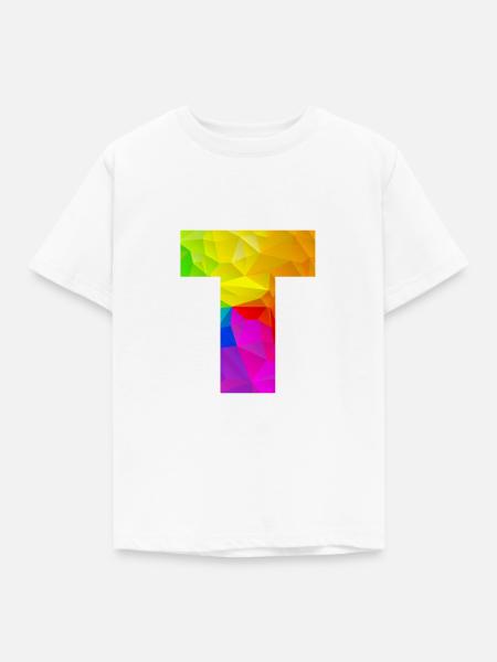 Polygon T - Kinder T-Shirt - Weiß