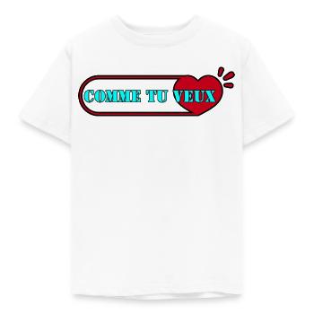 COMME TU VEUX. - T-shirt Enfant - blanc - Devant - AI Model Kid Male (0cm)