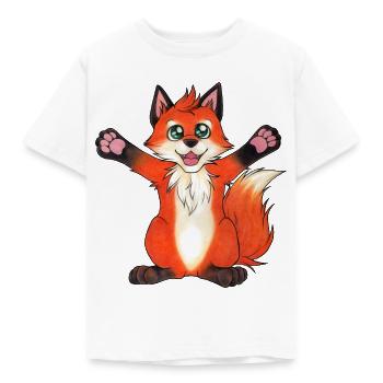 Niedlicher lustiger Fuchs der zum Knuddeln einläd - Kinder T-Shirt - Weiß - Vorne - AI Model Kid Male (0cm)