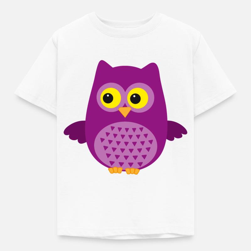 Eule - Kinder T-Shirt - Weiß