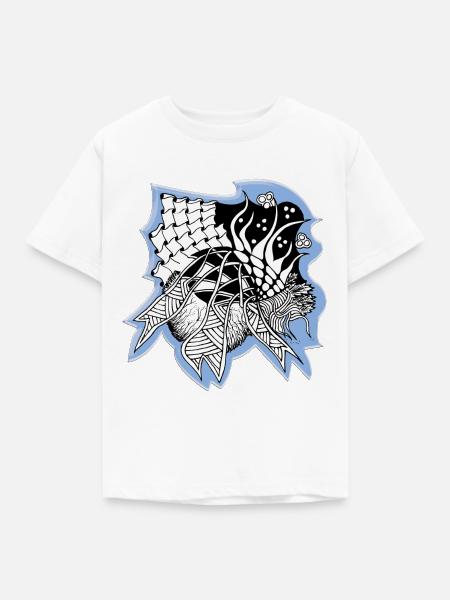 Zentangle Glas patterncontest - Kinder T-Shirt - Weiß