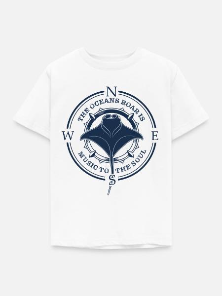 The Oceans roar - Kinder T-Shirt - Weiß