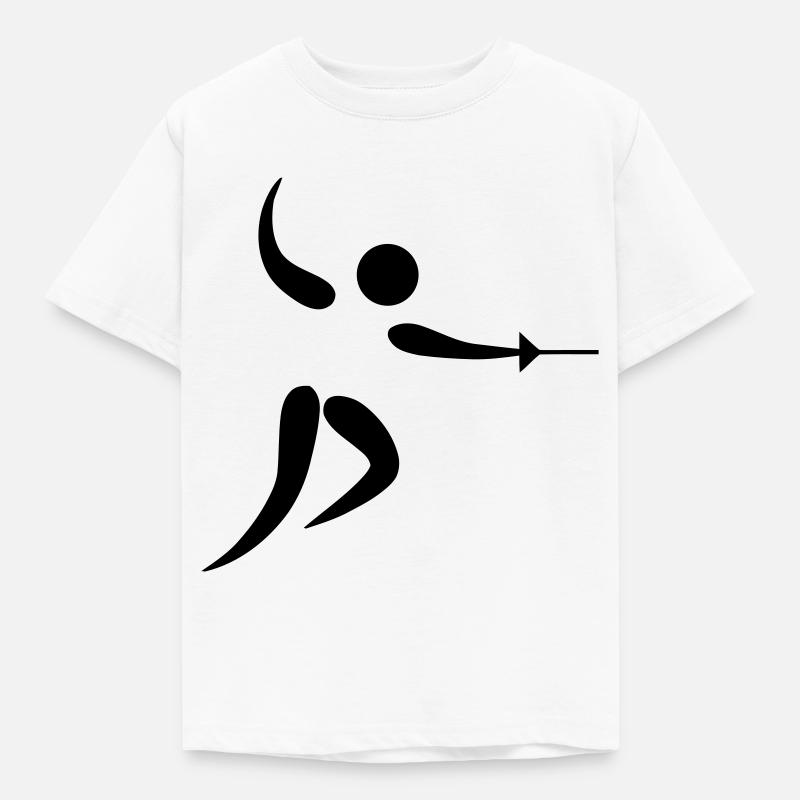 fencing os - Kinder T-Shirt - Weiß