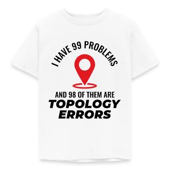 Topology Errors GIS Mapping Humor Cartography - Kids' T-Shirt - white - Front - AI Model Kid Male (0cm)