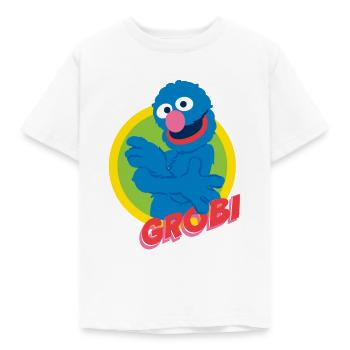 Sesamstraße Grobi Portrait - Kinder T-Shirt - Weiß - Vorne - AI Model Kid Male (0cm)