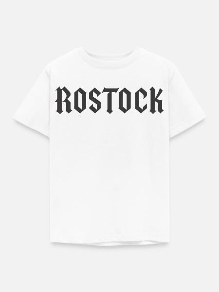 Rostock Fraktur - Kinder T-Shirt - Weiß