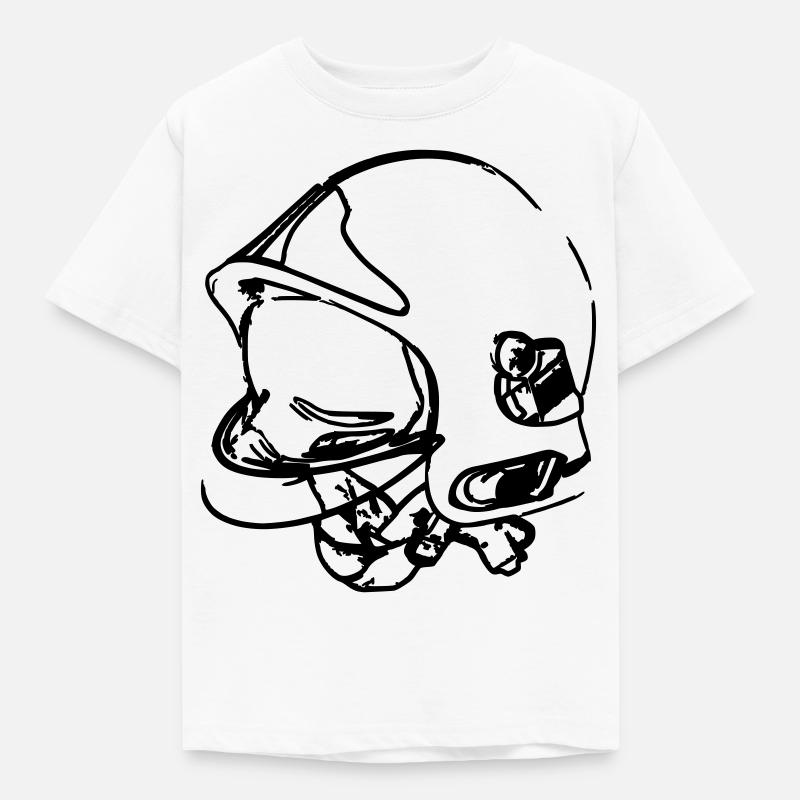 casque de pompier - T-shirt Enfant - blanc
