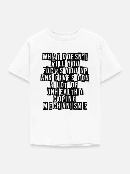 what doesnt kill you - Kinder T-Shirt - Weiß