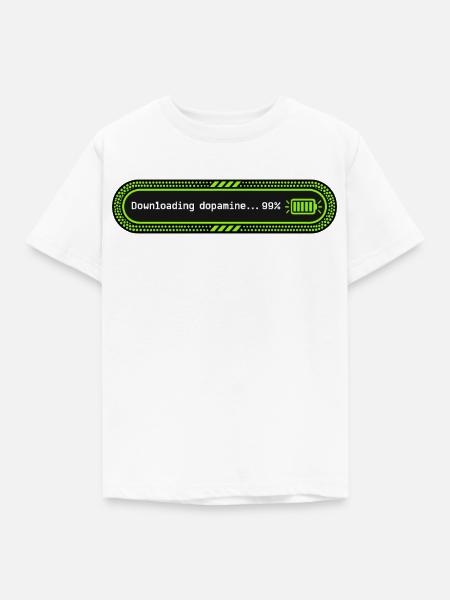 Dopamine 99 Lustige Ladeleiste herunterladen - Kinder T-Shirt - Weiß