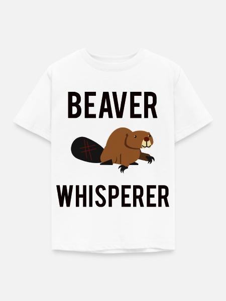 BEAVER: Beaver Whisperer - Kinder T-Shirt - Weiß