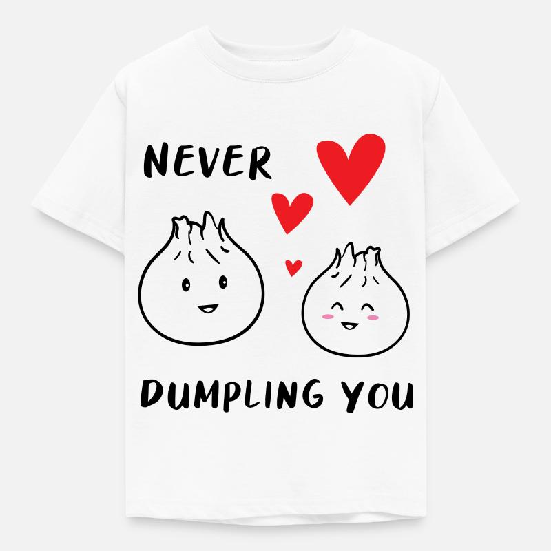 Dumpling Pärchen - Kinder T-Shirt - Weiß