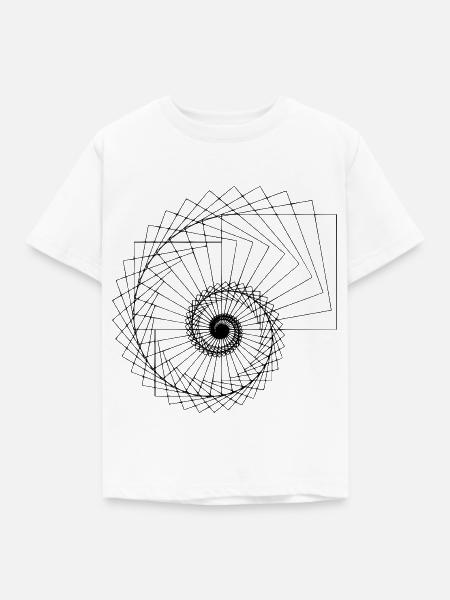 fractale Spirale - Kinder T-Shirt - Weiß