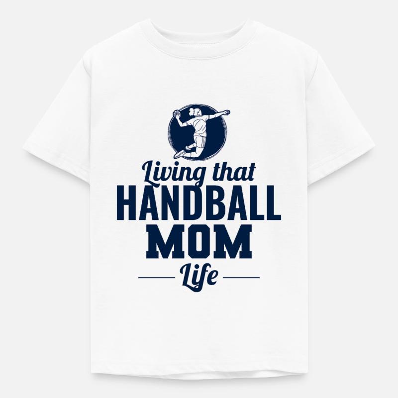 Handball Mama Muttertag - Kinder T-Shirt - Weiß
