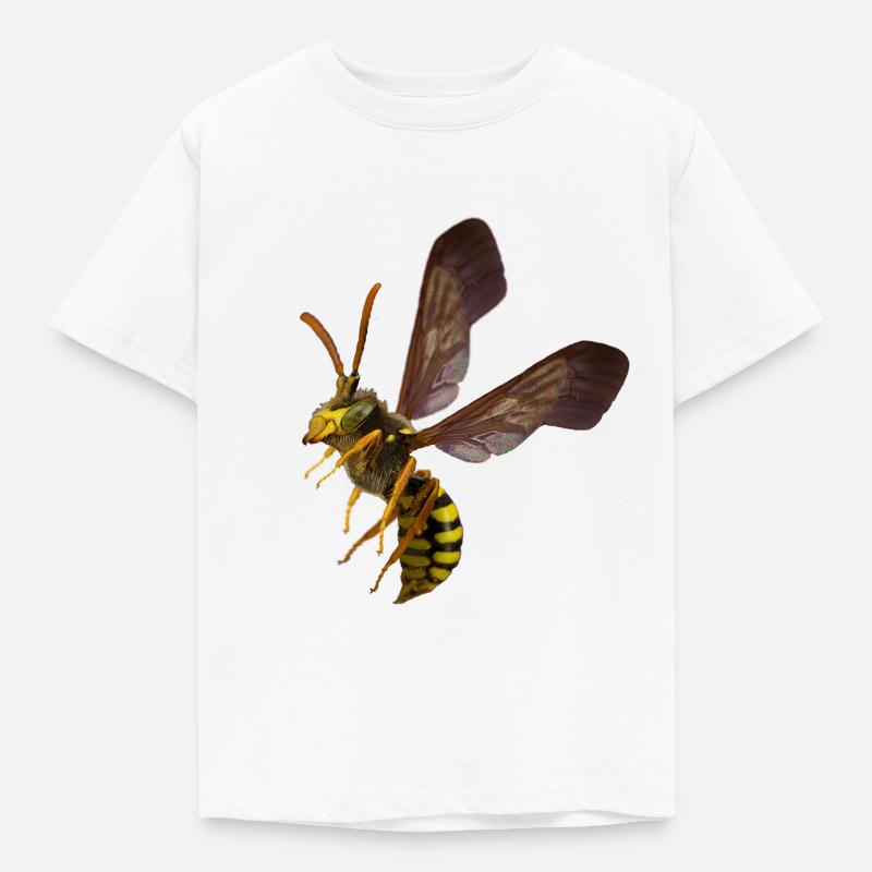 Wasp Shirt von Custom - Kinder T-Shirt - Weiß