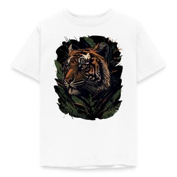 Tigre tapi dans la jungle - T-shirt Enfant - blanc - Devant - AI Model Kid Male (0cm)