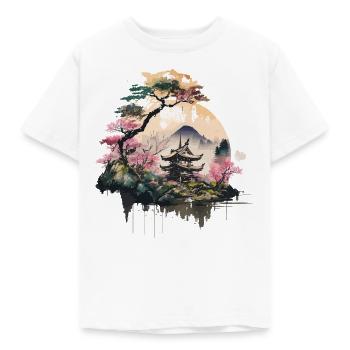 Paysage japonais - T-shirt Enfant - blanc - Devant - AI Model Kid Male (0cm)