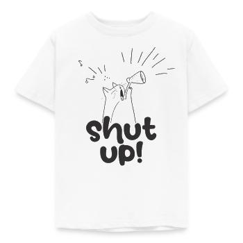Shut Up - Kids' T-Shirt - white - Front - AI Model Kid Male (0cm)