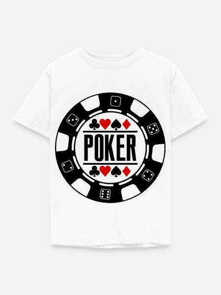 Poker - Kinder T-Shirt - Weiß
