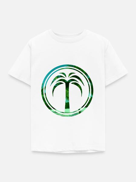 Palme - Kinder T-Shirt - Weiß