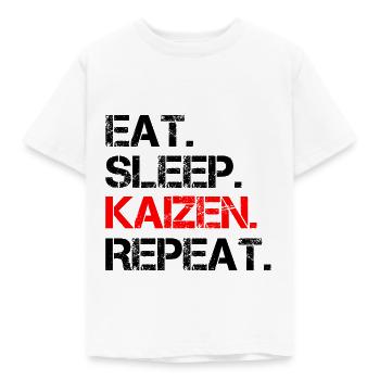 Kaizen Kai change change improve - Kids' T-Shirt - white - Front - AI Model Kid Male (0cm)