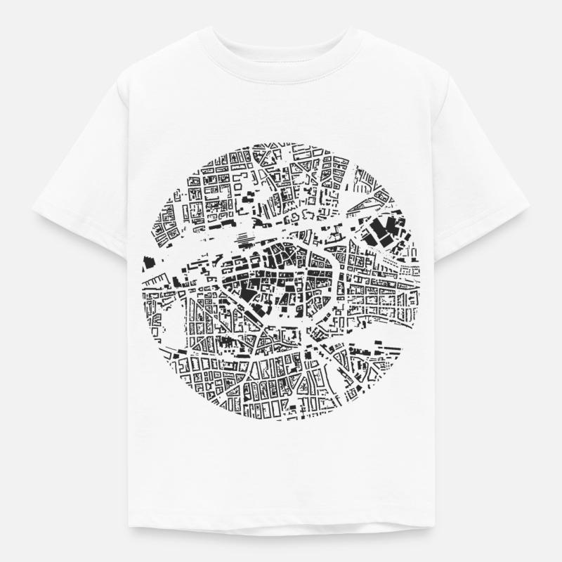 Dortmund Stadtplan Kreis - Kinder T-Shirt - Weiß