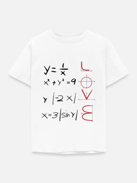 Love for Maths - Kinder T-Shirt - Weiß