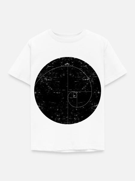 fibonacci Spirale - Kinder T-Shirt - Weiß
